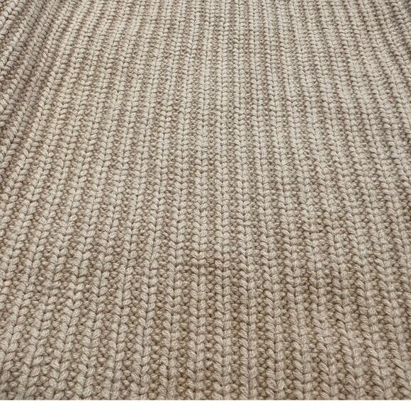 Urban Outfitters Women’s Oversized V-Neck Chunky Knit Sweater Beige Size XS Cozy - Picture 4 of 6